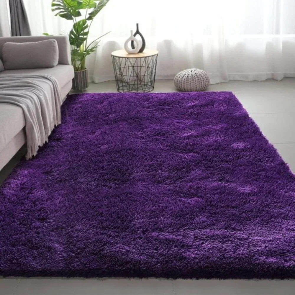 New 5x8 Purple Shag Rug, Ultra Soft Fluffy Carpet for Bedroom, Dorm & Kids’ Room
